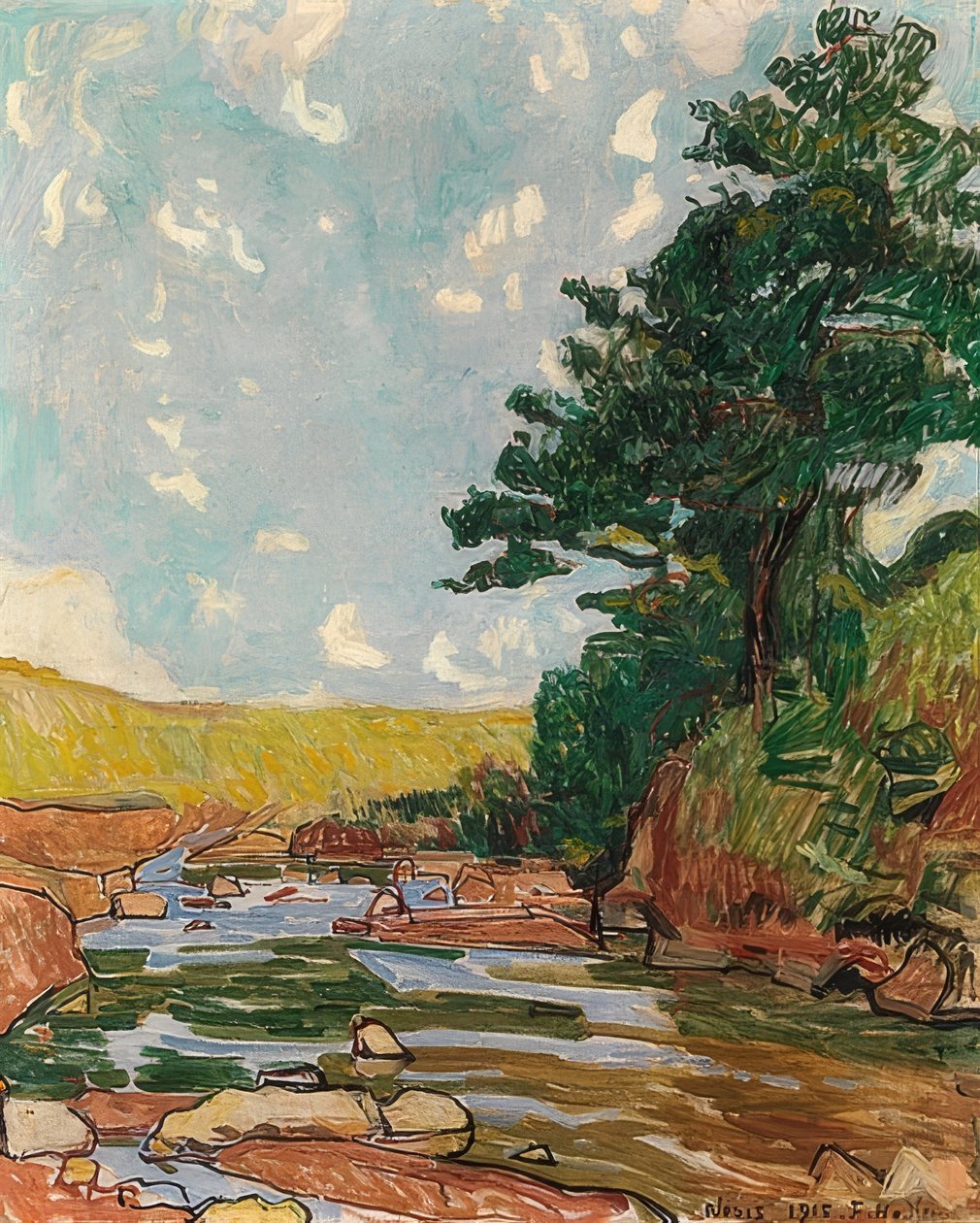 Landscape near Néris by Ferdinand Hodler