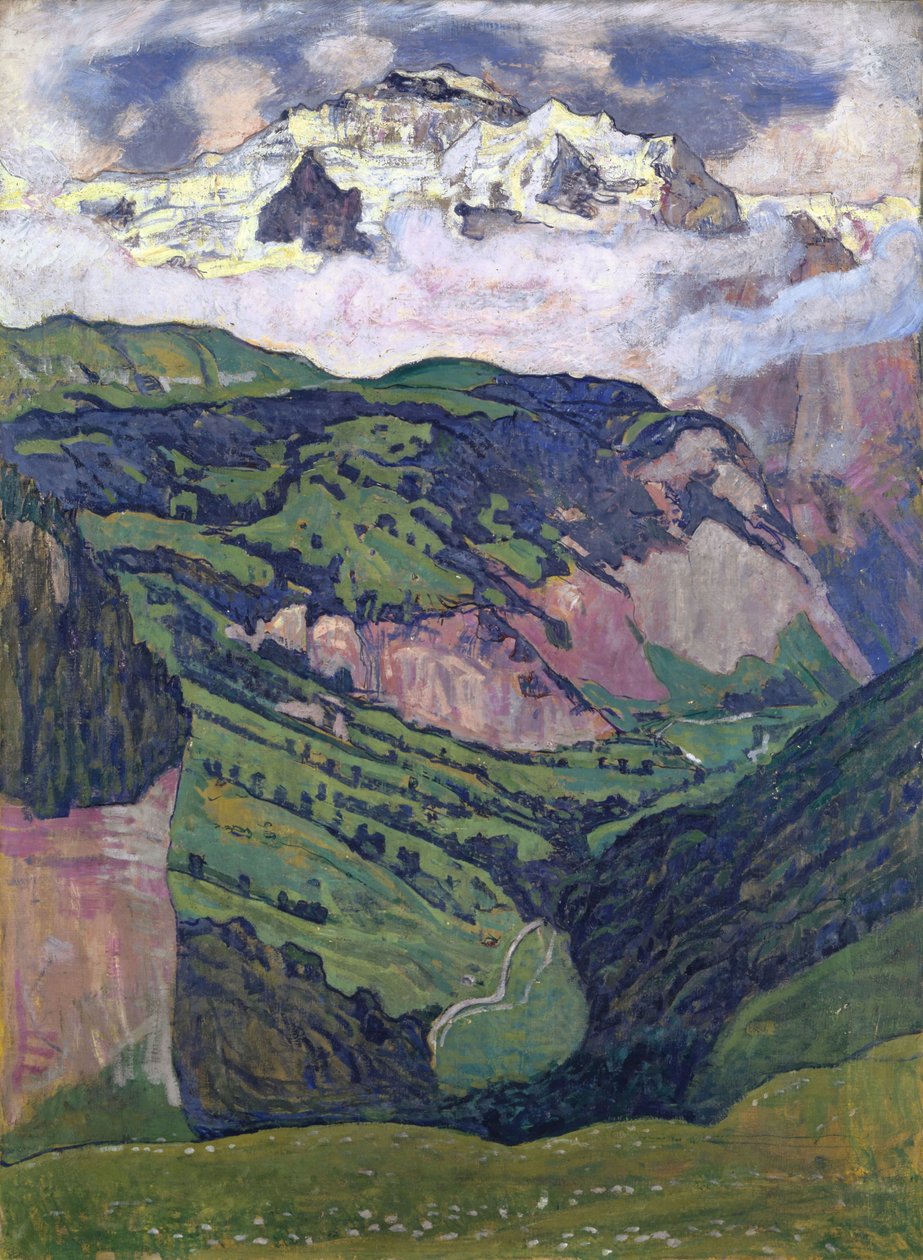 The Jungfrau seen from Isenfluh by Ferdinand Hodler