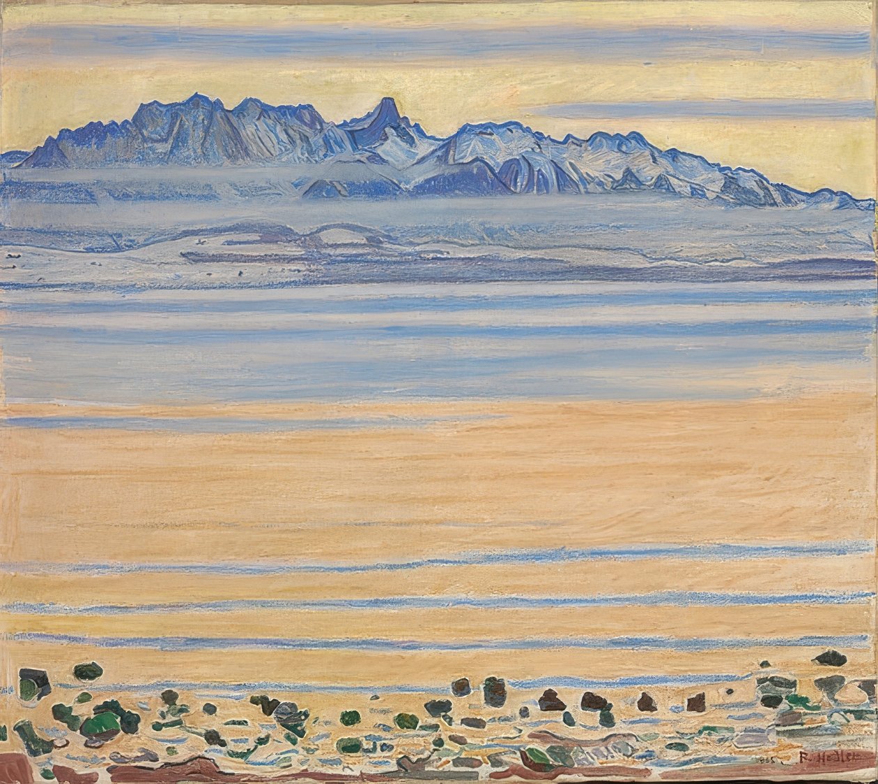 Lake Thun with Stockhorn Range. 1904 by Ferdinand Hodler