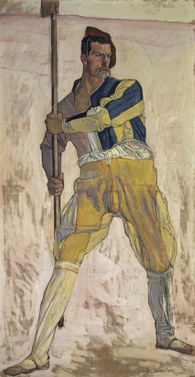 Warrior with Halberd, c.1898 by Ferdinand Hodler