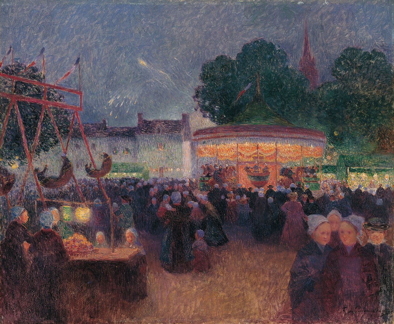 Night Fair at Saint-Pol-de-Léon by Ferdinand Loyen du Puigaudeau