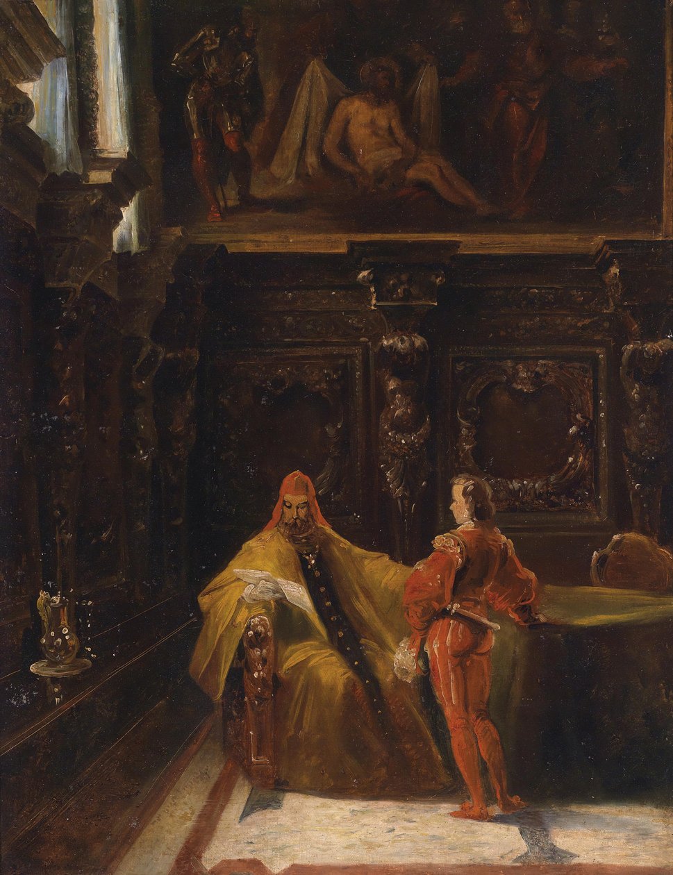 Interior from Scuola di San Rocco, Venice by Ferdinand Petzl