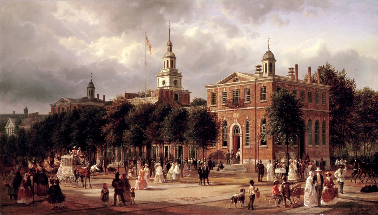 Independence Hall in Philadelphia by Ferdinand Richardt