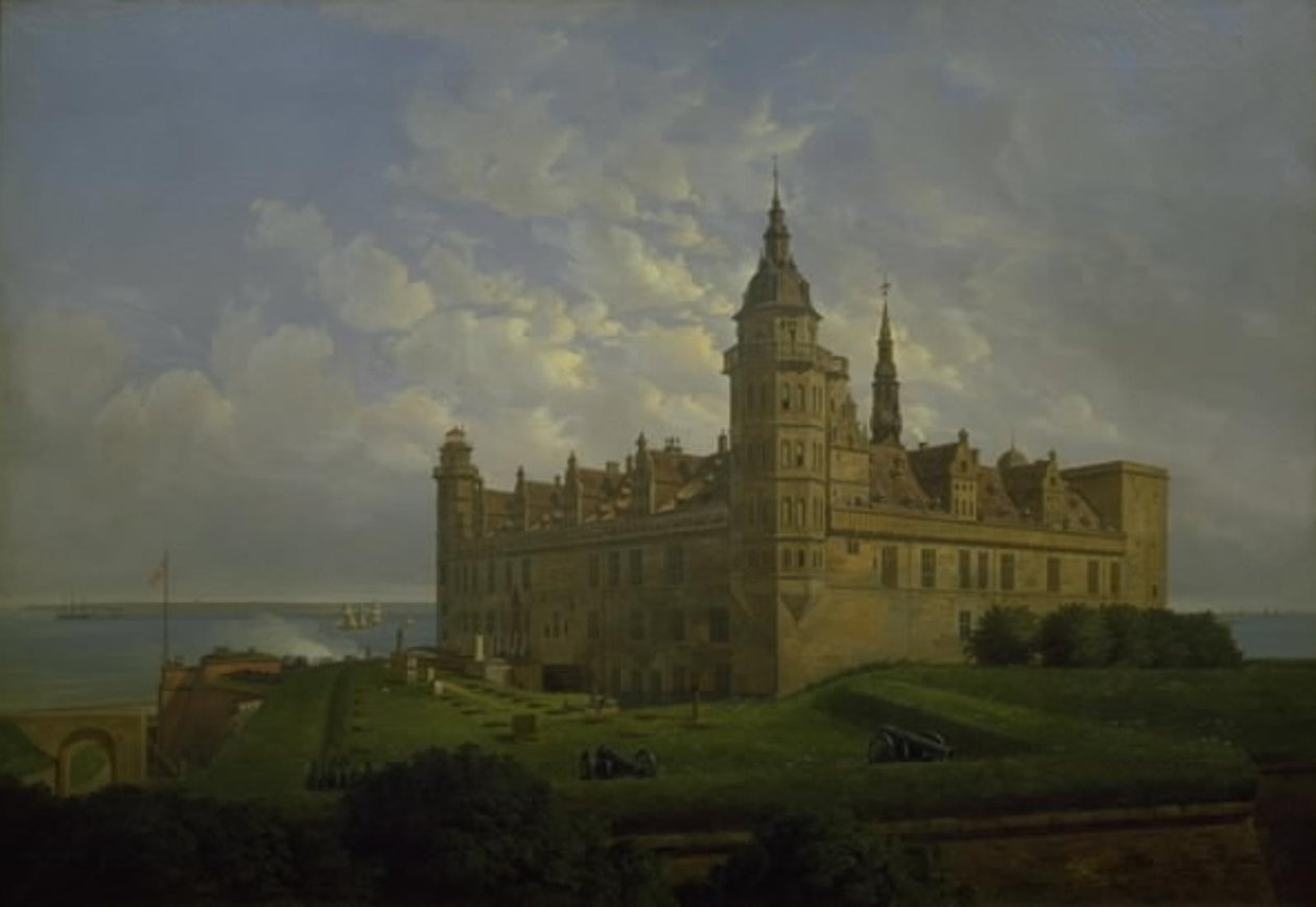 Kronborg Seen from the North Bastion by Ferdinand Richardt
