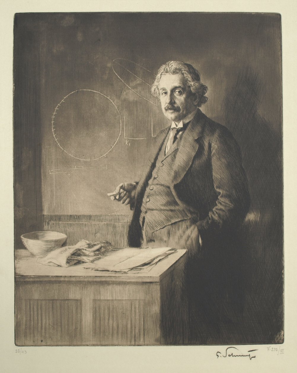Portrait of Albert Einstein by Ferdinand Schmutzer