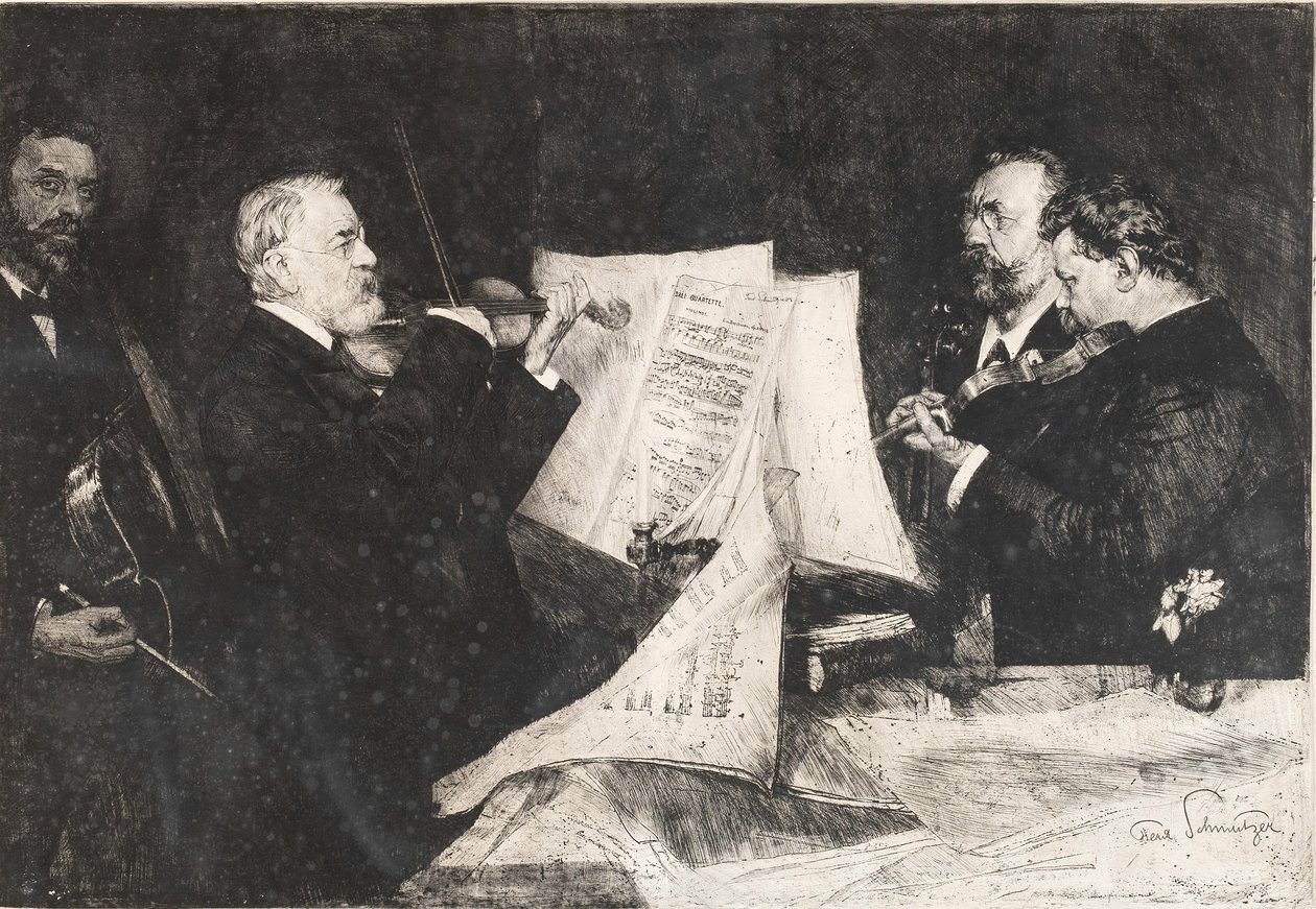 The Joachim Quartet by Ferdinand Schmutzer