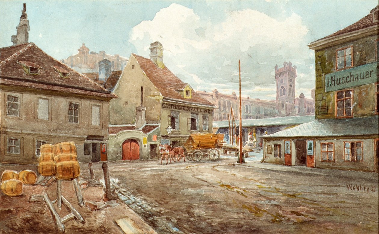 The Flea Market in Vienna by Ferdinand Weckbrodt