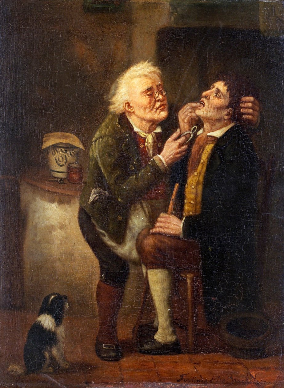 At the Dentist by Ferdinand de Braekeleer the Elder