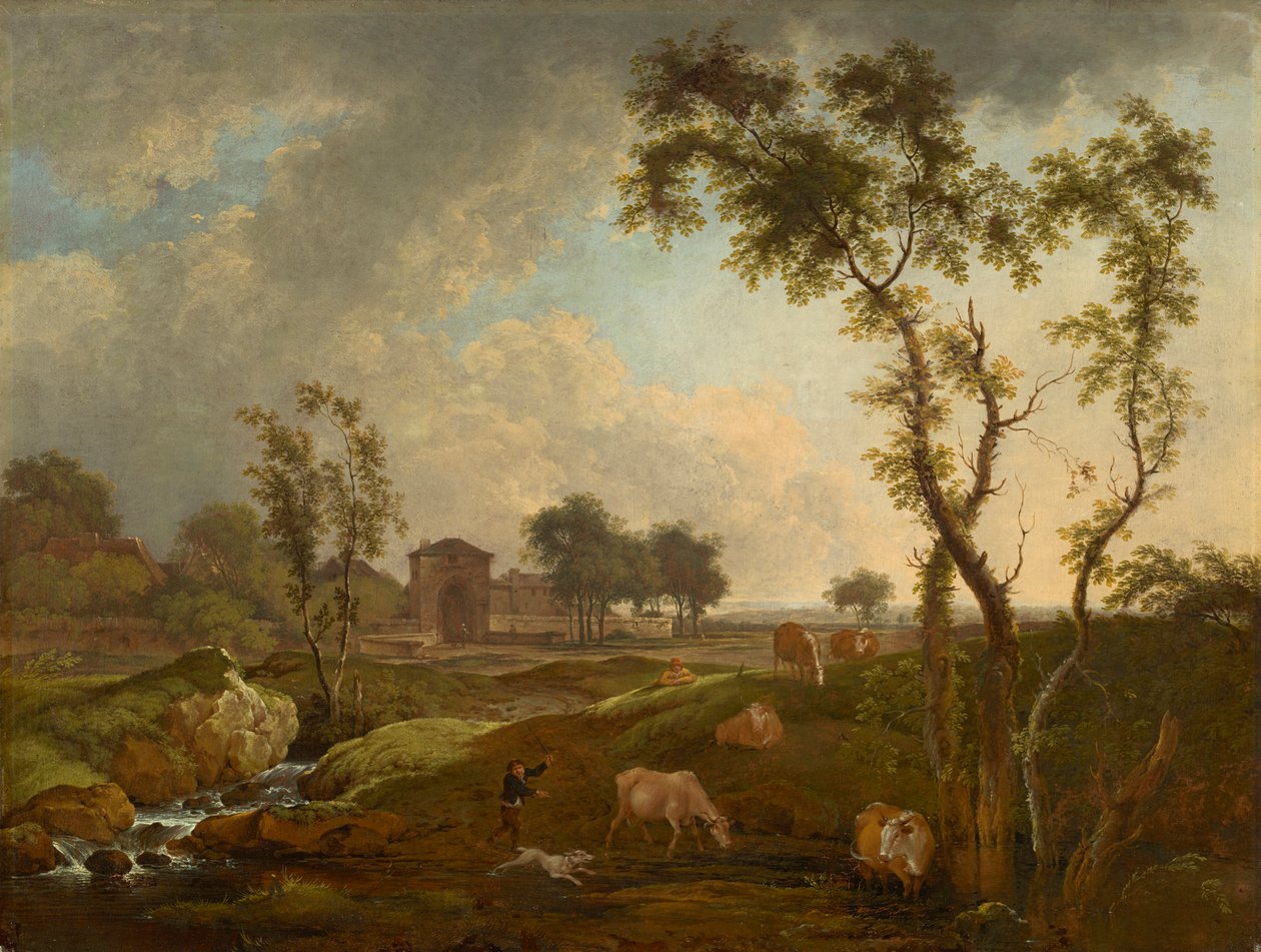 Outside the Gates of Mannheim by Ferdinand von Kobell