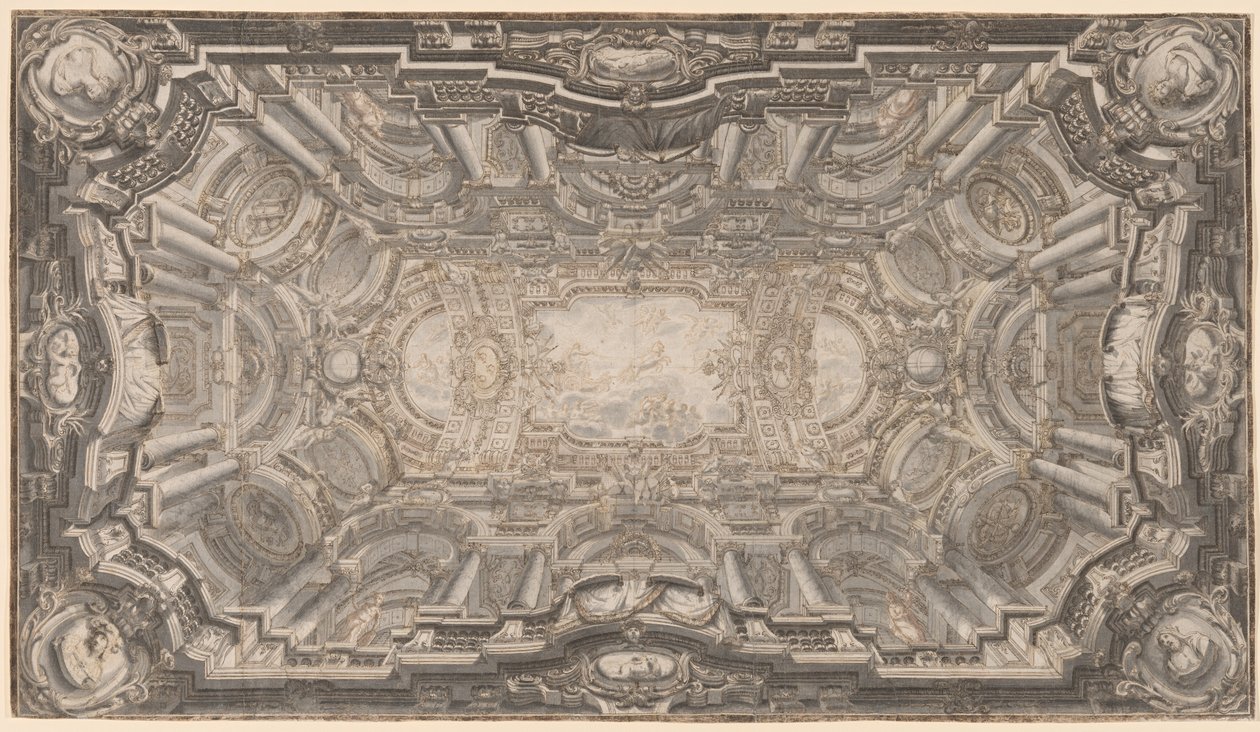 A Grand Illusionistic Ceiling by Ferdinando Galli Bibiena