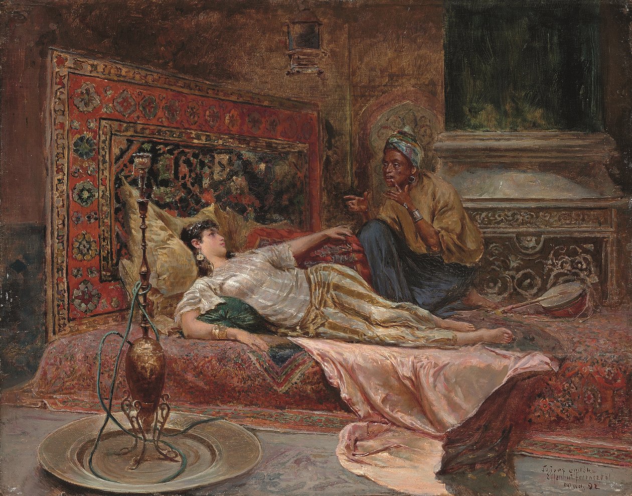 Reclining Odalisque by Ferencz Frans Eisenhut
