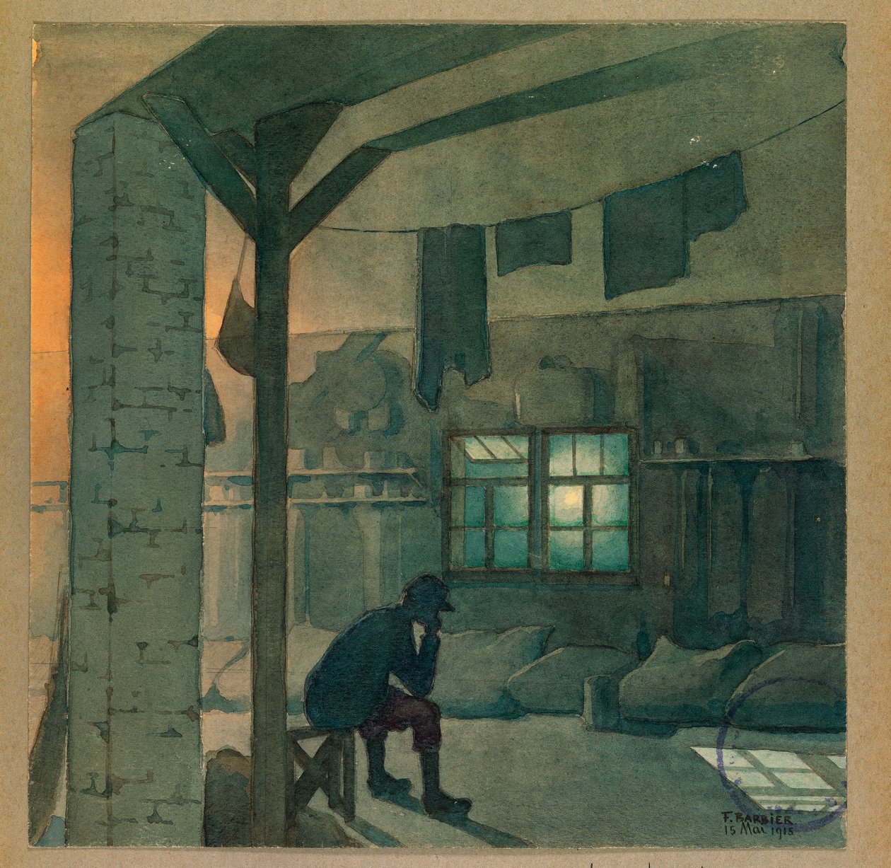 Millot is on Guard, Gustrow by Fernand Barbier