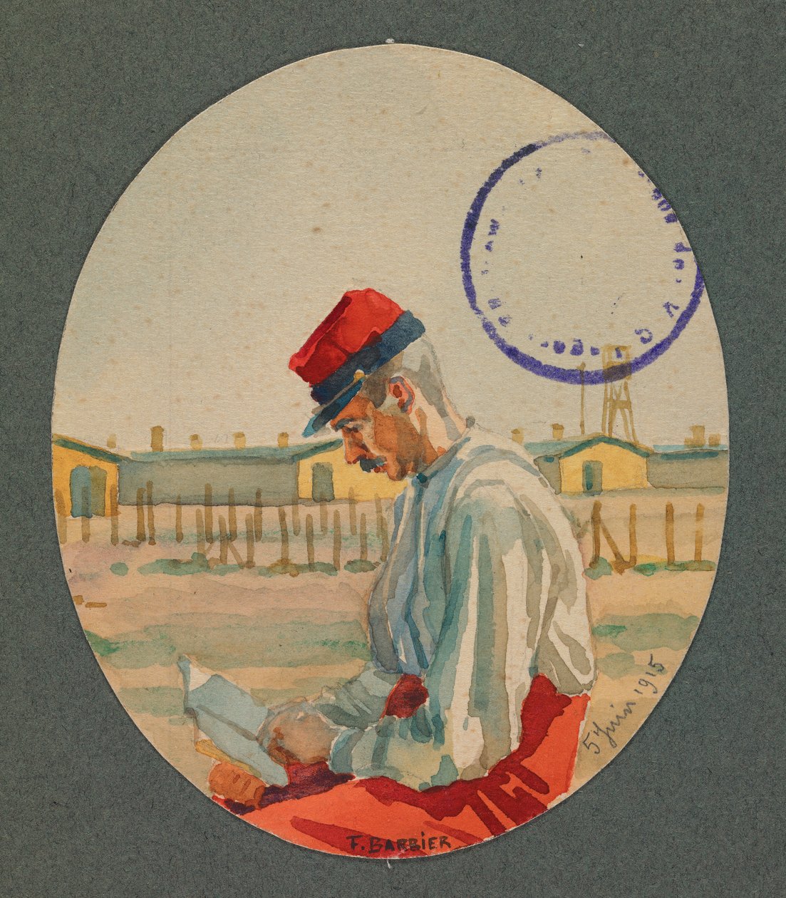 My Friend Simonet, Prisoner Reading at Gustrow by Fernand Barbier