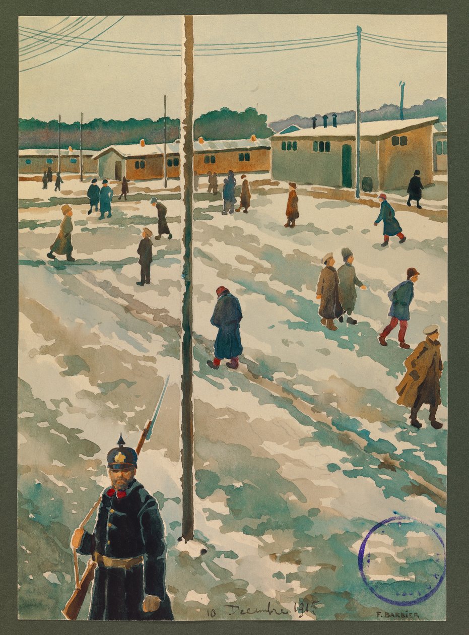 View of the Prison Camp at Gustrow by Fernand Barbier