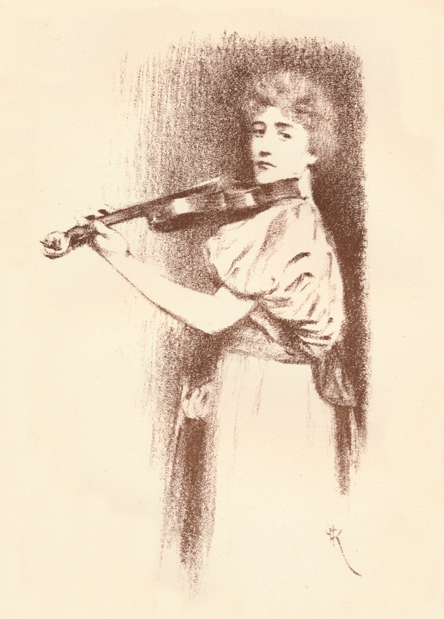 A Violinist by Fernand Khnopff