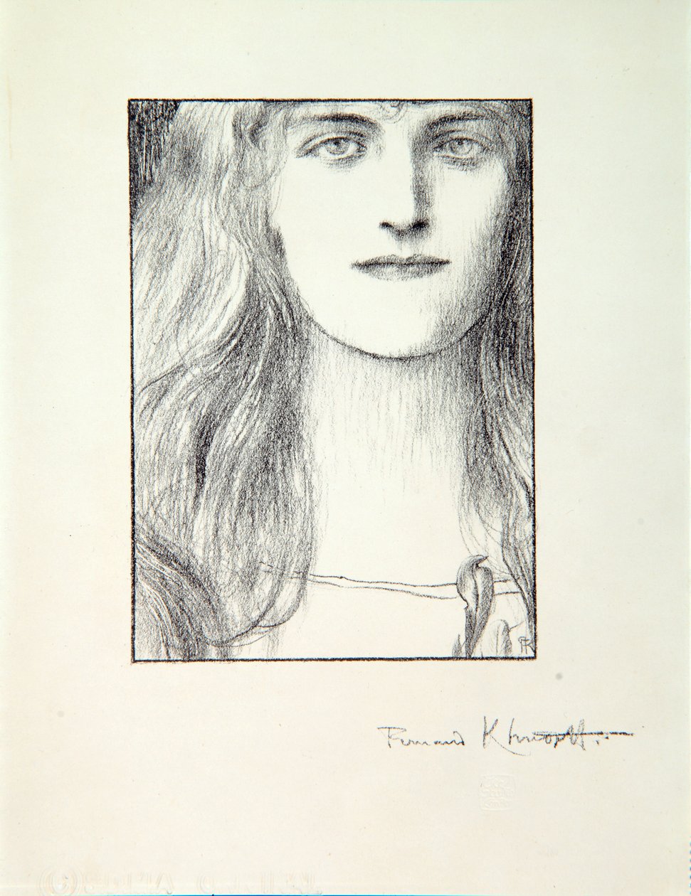 Head of a Woman, 1897 by Fernand Khnopff