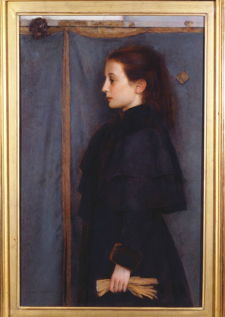 Portrait of Jeanne de Bauer by Fernand Khnopff