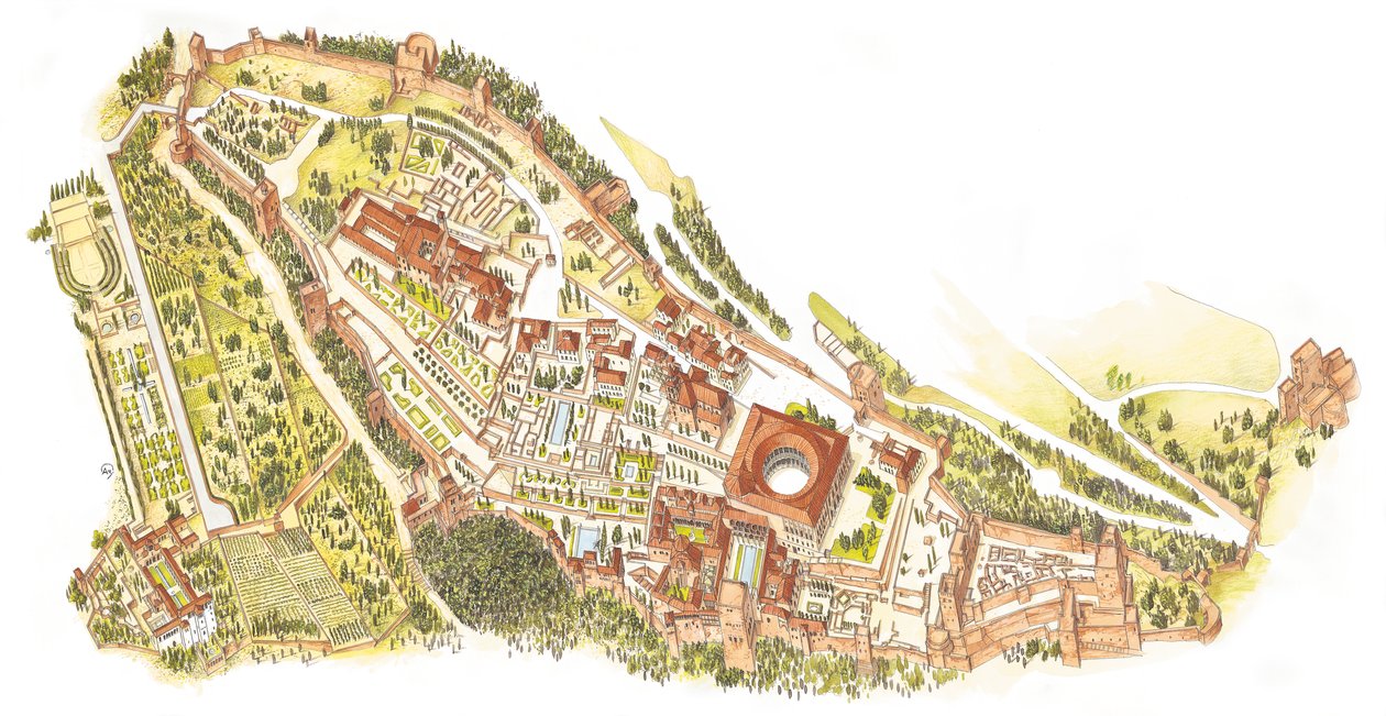 Alhambra, Granada, Spain. Aerial View by Fernando Aznar Cenamor
