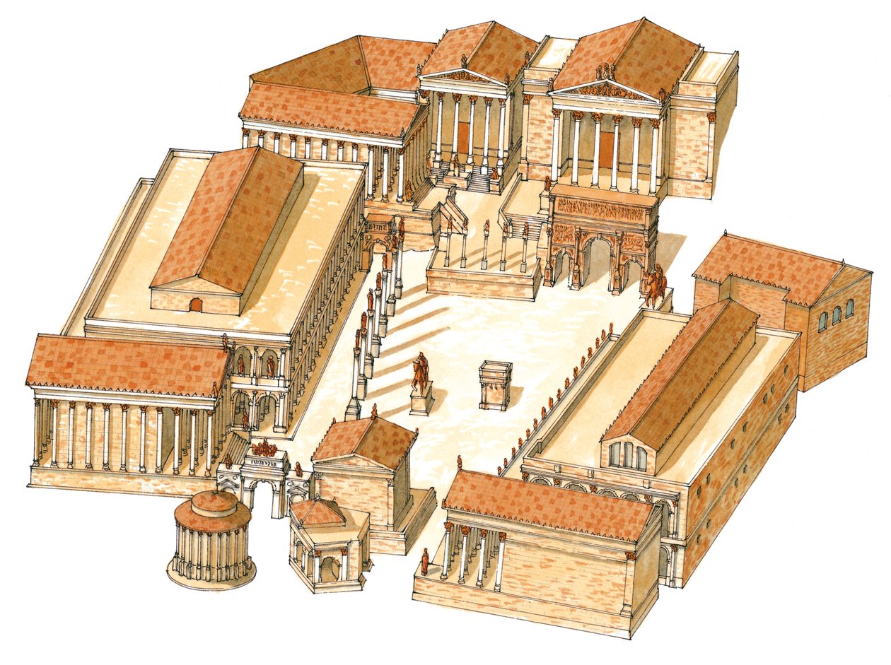 Imperial Forum, Rome, Aerial View by Fernando Aznar Cenamor