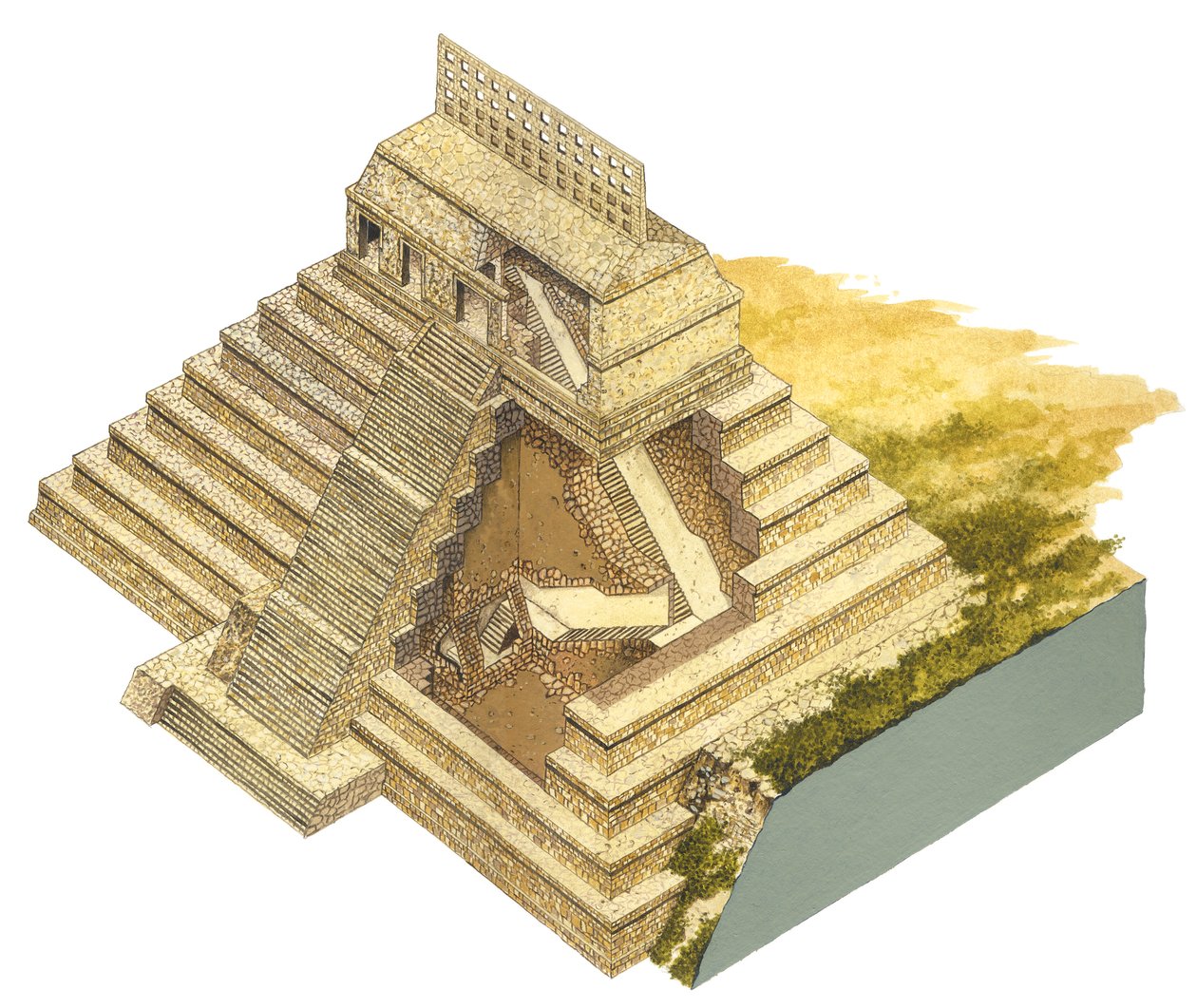 Palenque, Mexico. Temple of the Inscriptions by Fernando Aznar Cenamor