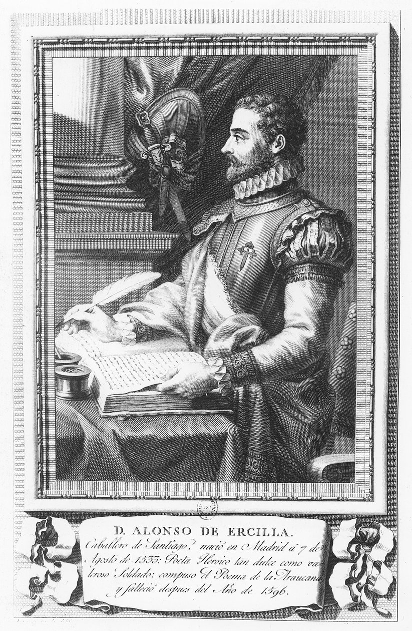 Portrait of Alonso de Ercilla y Zúñiga by Fernando Selma
