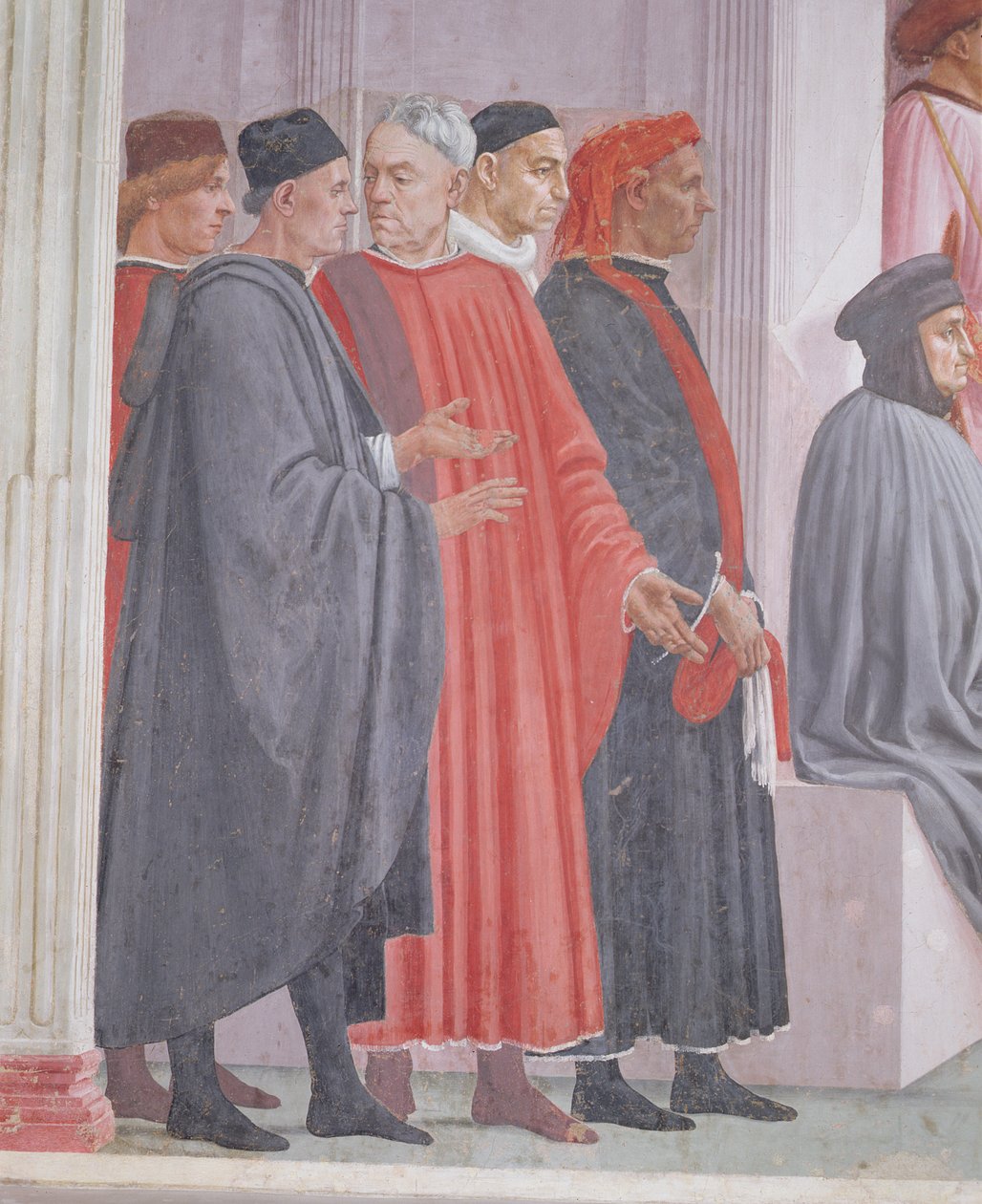 Detail (Raising of the Son of Theophilus and St Peter Enthroned) by Filippino Lippi