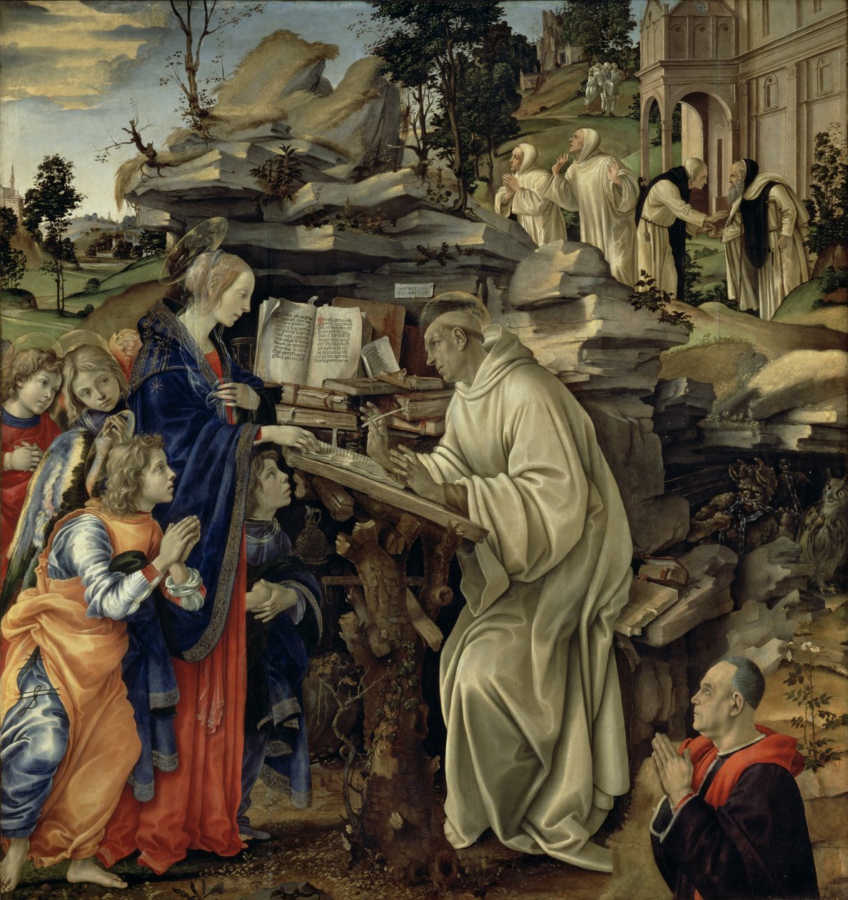 The Vision of St. Bernard (detail) by Filippino Lippi