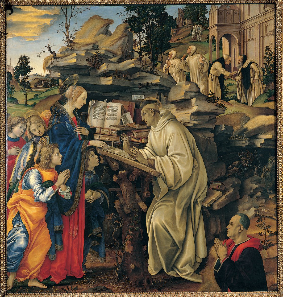 Apparition of The Virgin to St Bernard by Filippino Lippi