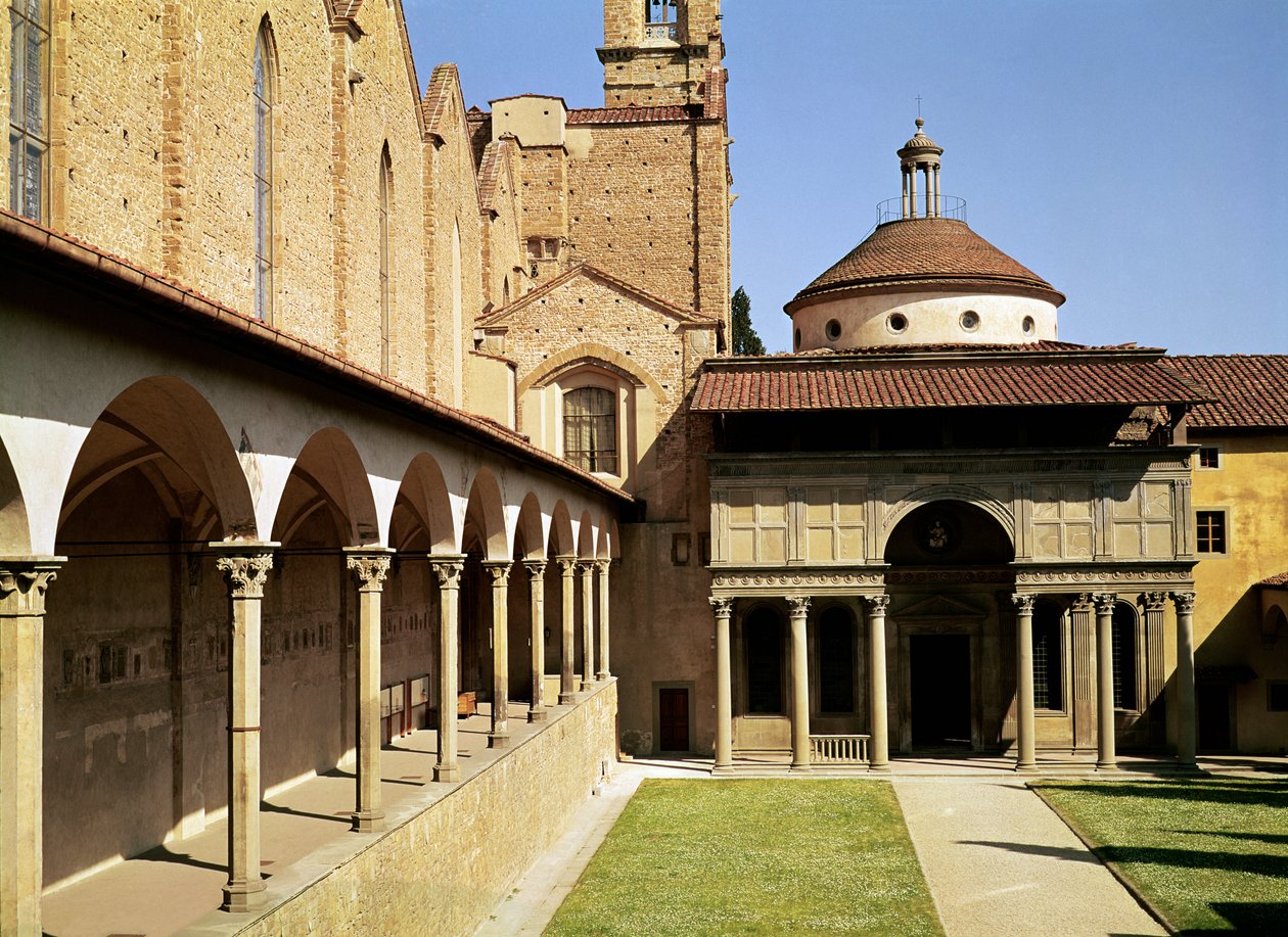 View of the Cloisters and the Pazzi Chapel, 1429-46 by Filippo Brunelleschi