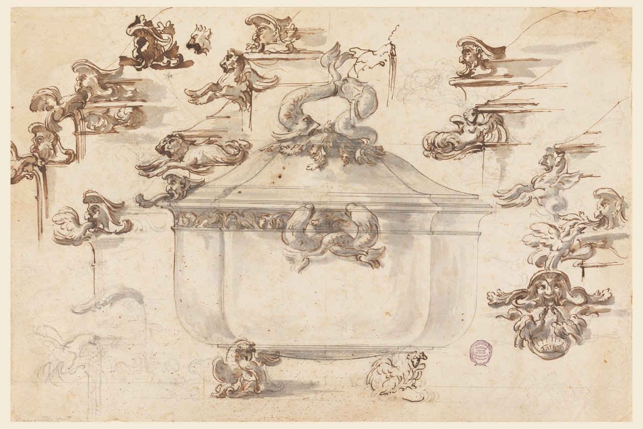 Designs for Silver Tureen, 1769 by Filippo Marchionni