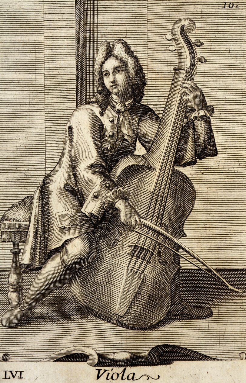Man playing the viola by Filippo Bonanni