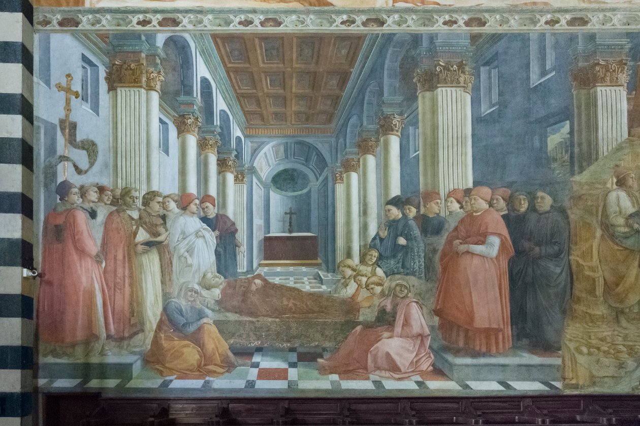 The Funeral of St. Stephen (detail) by Filippo Lippi