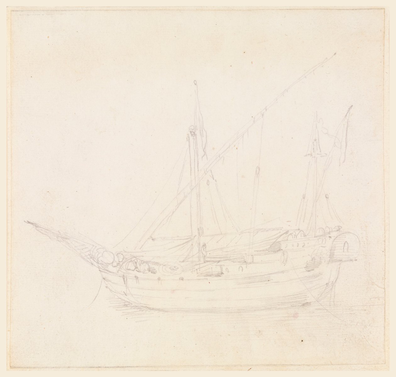A Sailing Ship, ca. 1780 by Filippo Marchionni