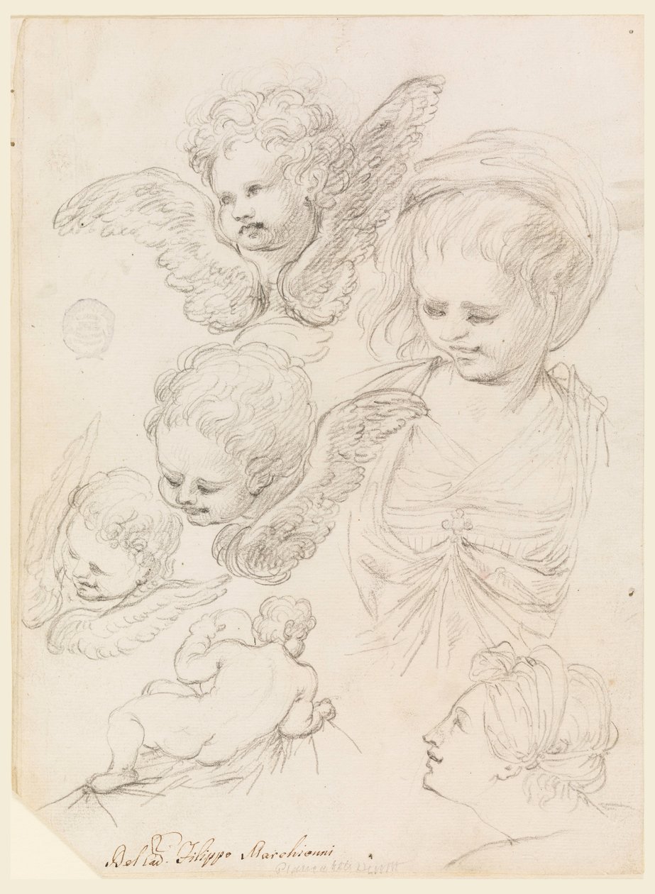 Studies for a Religious Representation by Filippo Marchionni