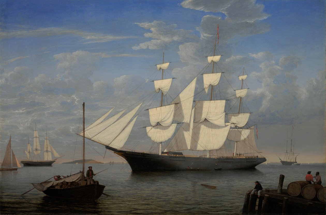 Starlight in Harbor by Fitz Henry Lane