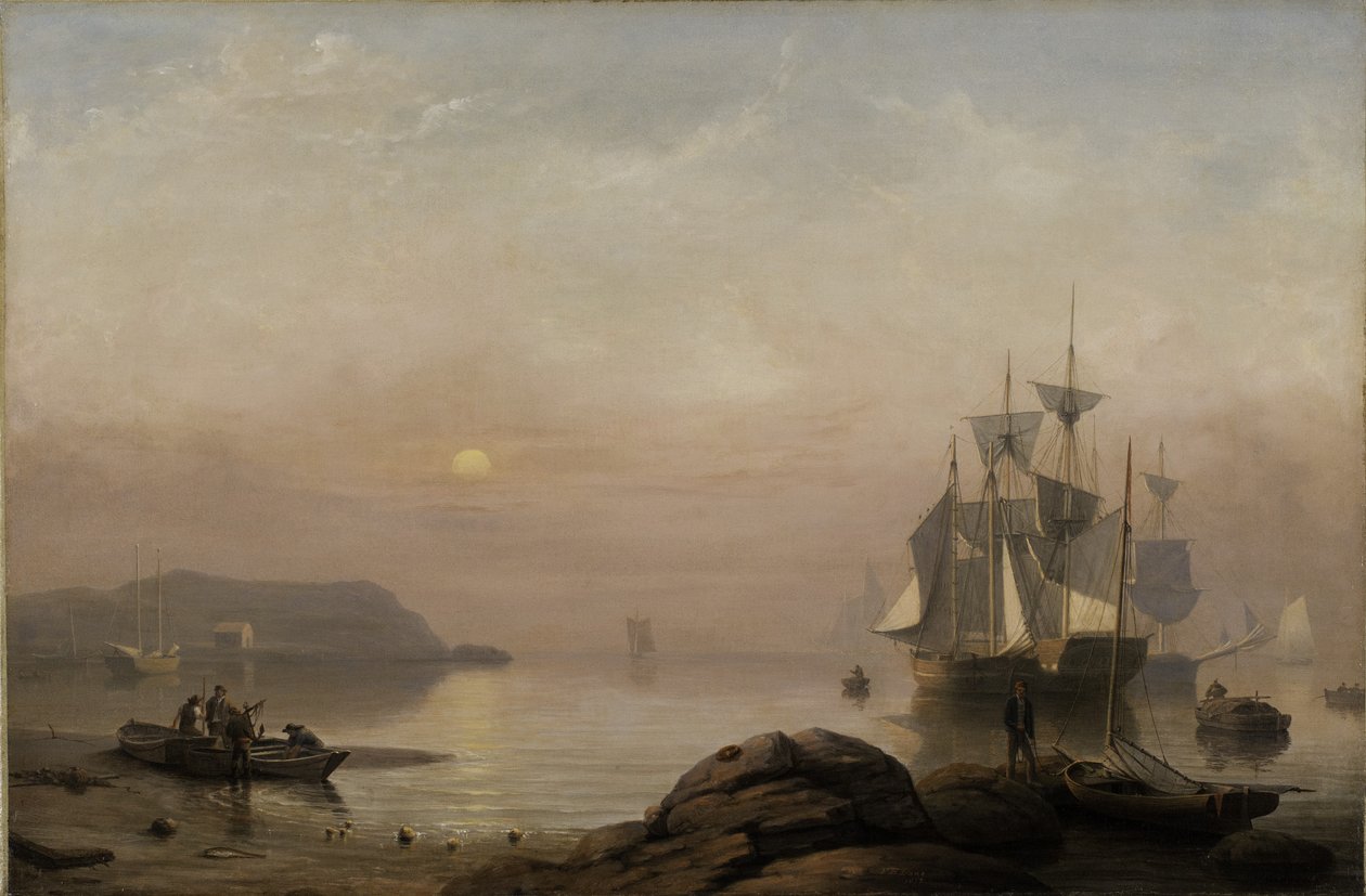 Sunrise Through Mist by Fitz Henry Lane