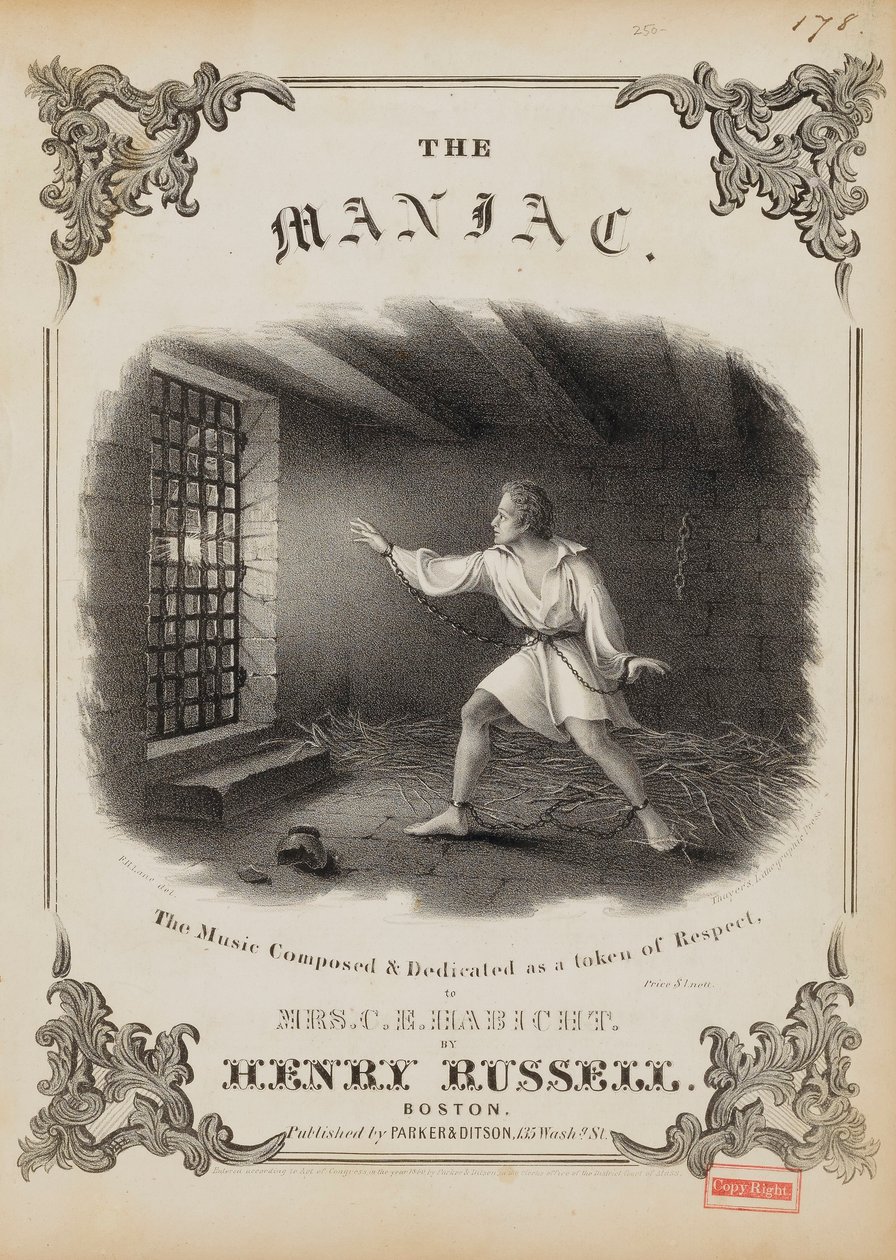 The Maniac (Sheet Music Cover) by Fitz Henry Lane