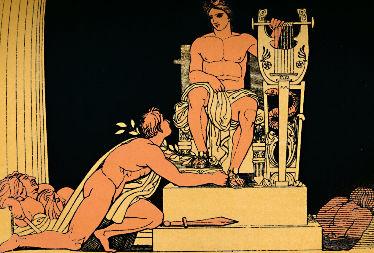 Orestes Suppliant to Apollo by Flaxman