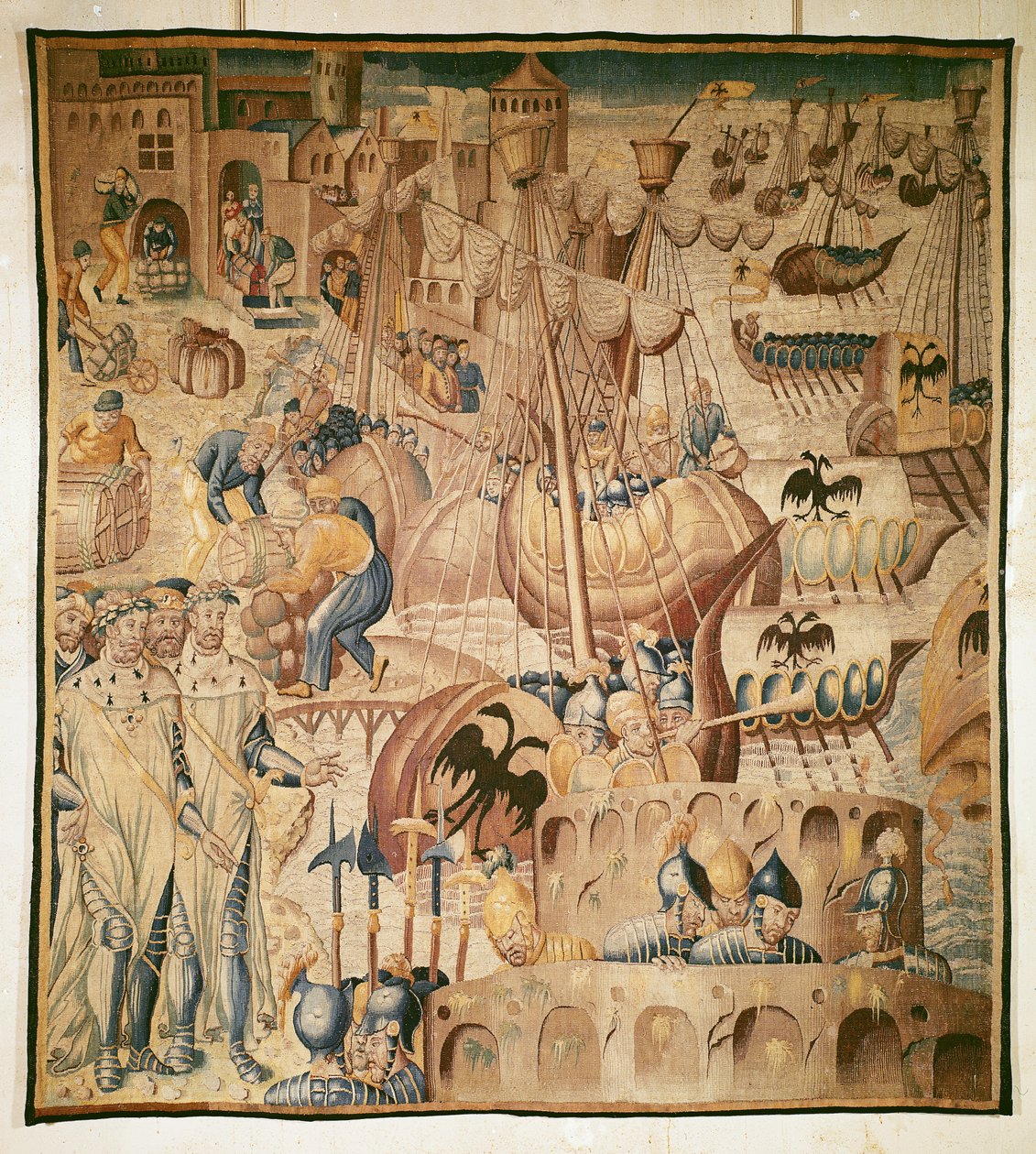 Departure of a Fleet of Ships by Flemish School