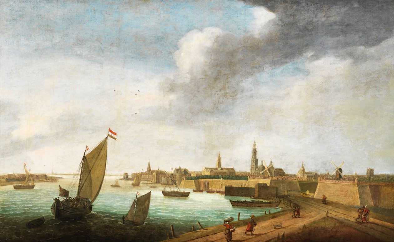 View of Antwerp by Flemish School