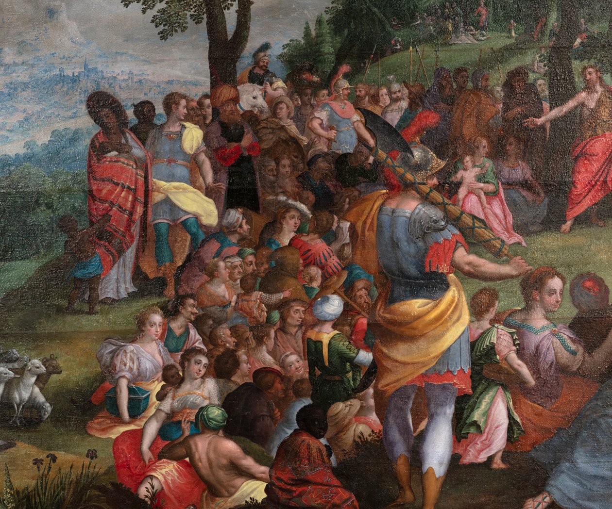 Preaching of John in the Desert by Flemish School
