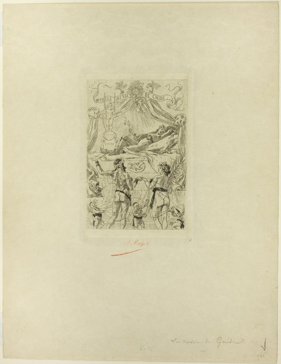 Frontispiece to La messe de Gnide by Félicien Rops