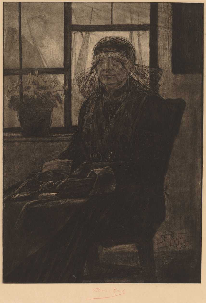Lace Appraiser by Félicien Rops