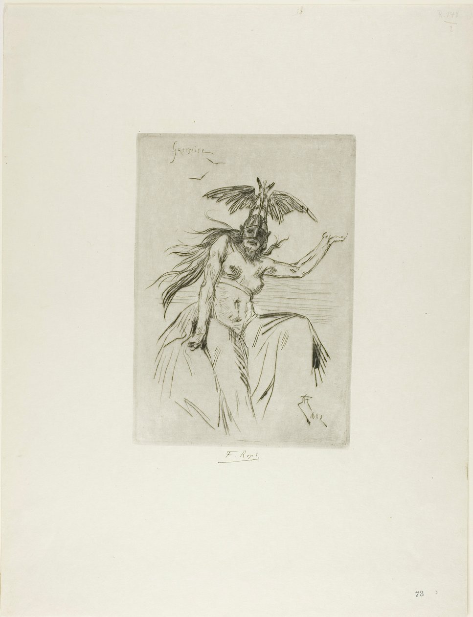 Warrior by Félicien Rops