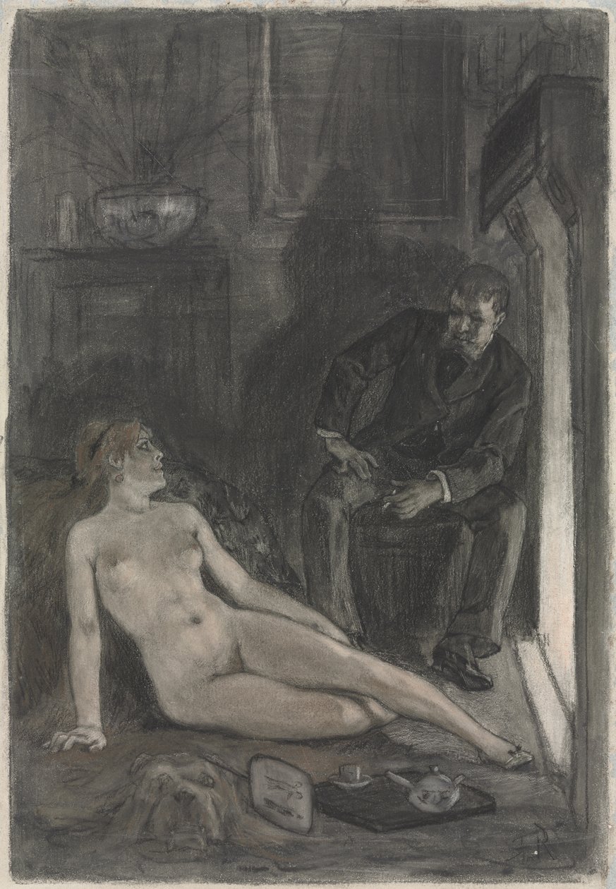 Winter Evening, Last Third 19th Century by Félicien Rops