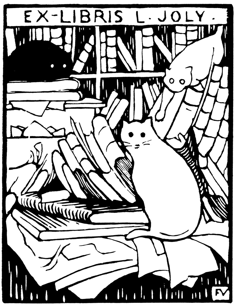 Ex-libris L. Joly by Félix Valloton
