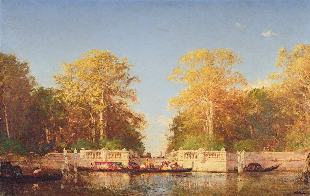 A View in Venice by Félix Ziem