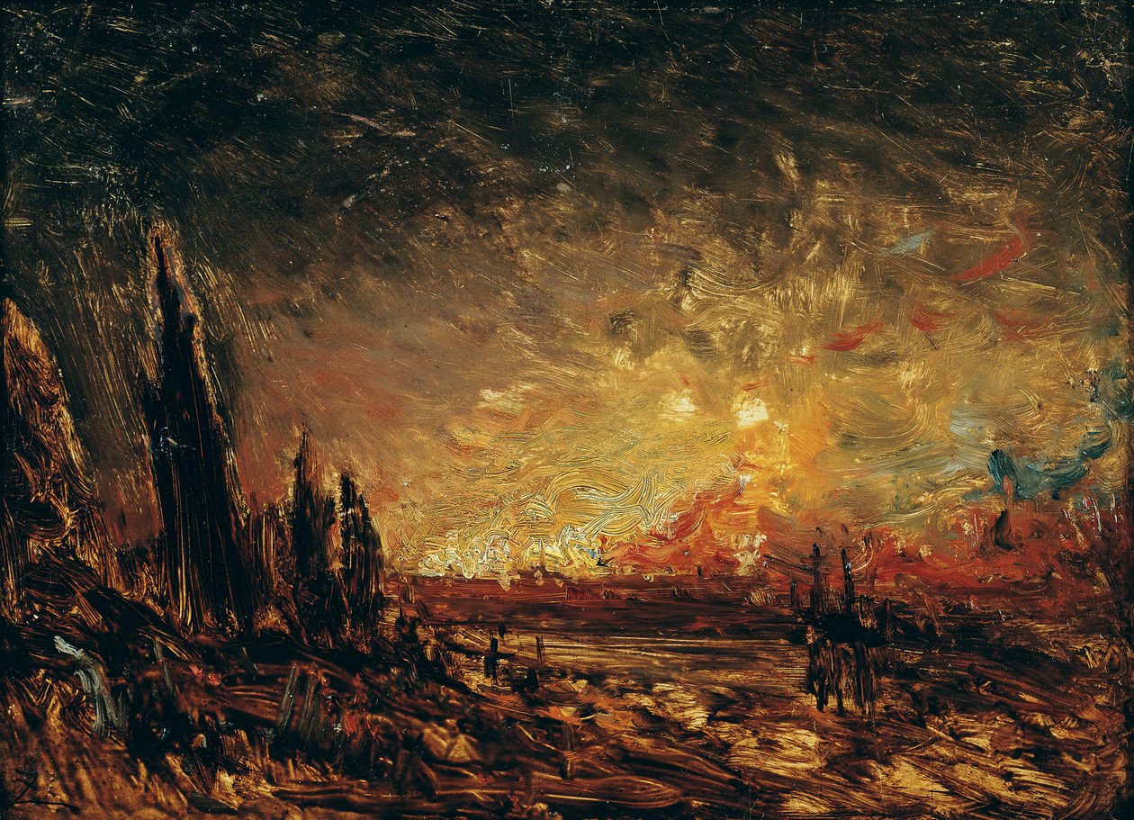 Fire by Félix Ziem