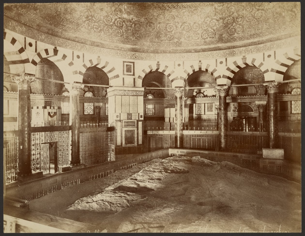 Interior, Dome of the Rock, Jerusalem by Félix Bonfils