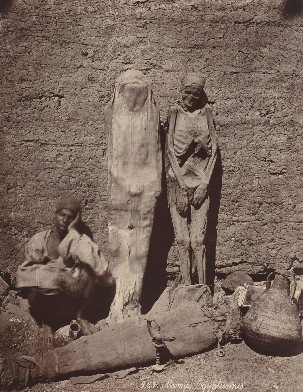 Egyptian Mummies by Félix Bonfils